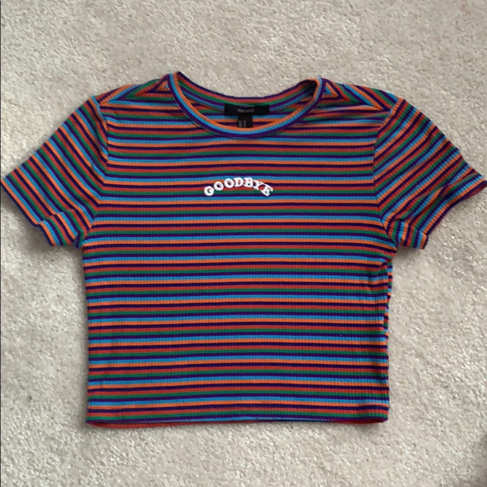 Rainbow striped tee